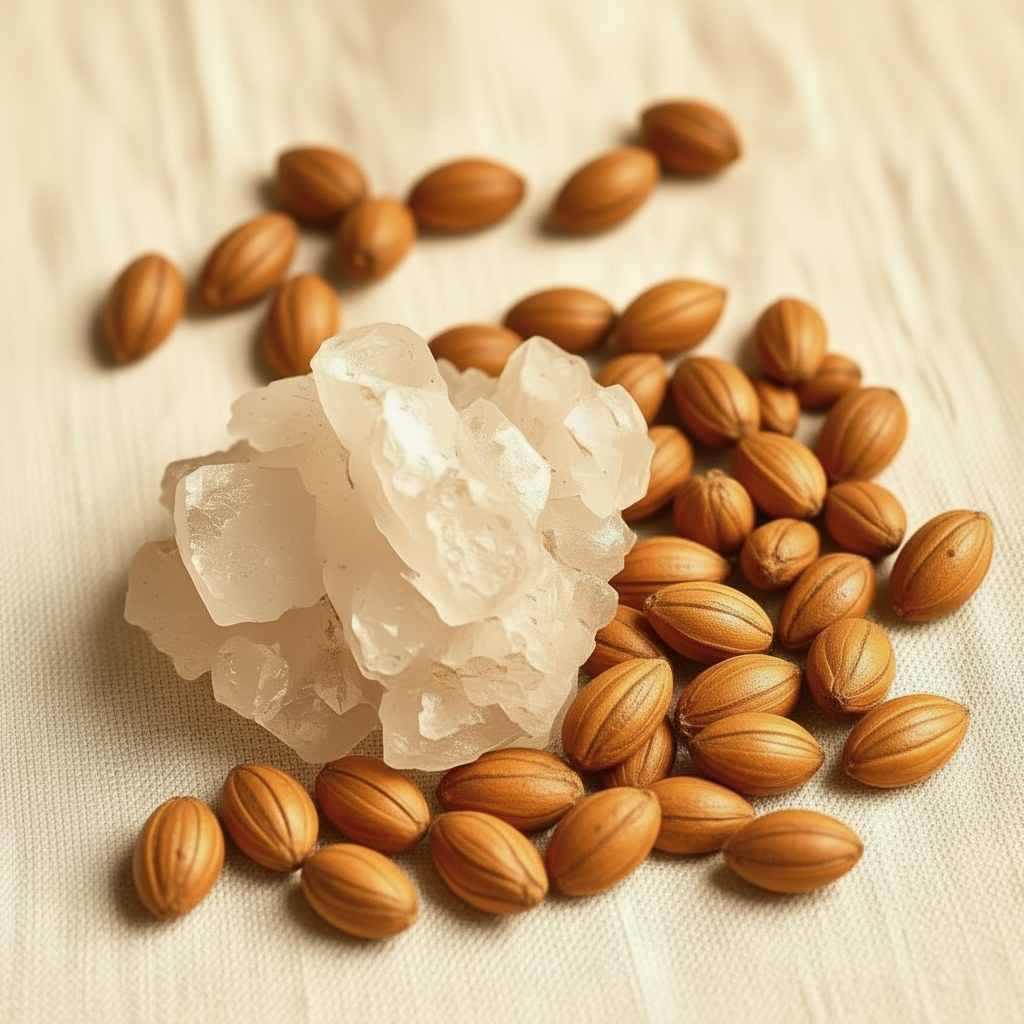 Graines d'argan fond clair Image